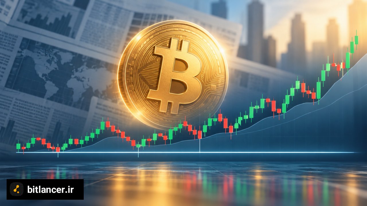 نمودار قیمت بیت کوین با کندلهای سبز و قرمز در حال بازگشت بالای سطح ۸۲ هزار دلار