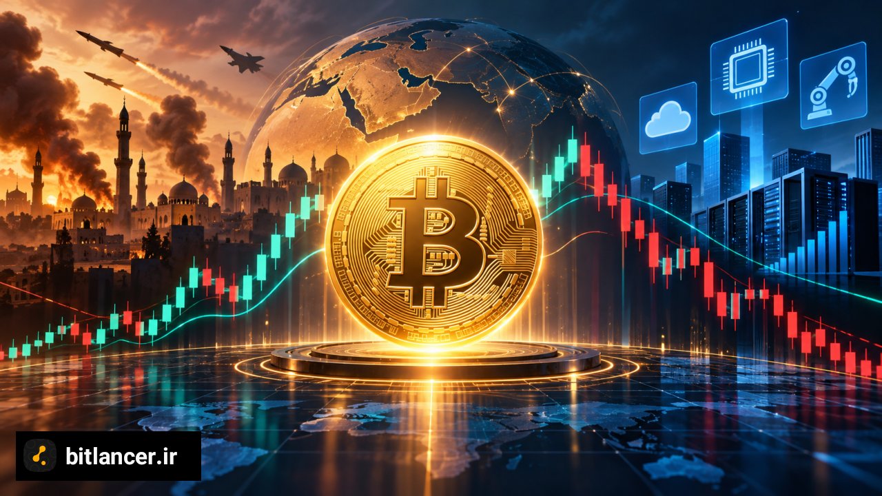 نمودار قیمت بیت کوین با کندل‌های نوسانی زیر سطح ۸۰ هزار دلار و خطوط حمایت و مقاومت